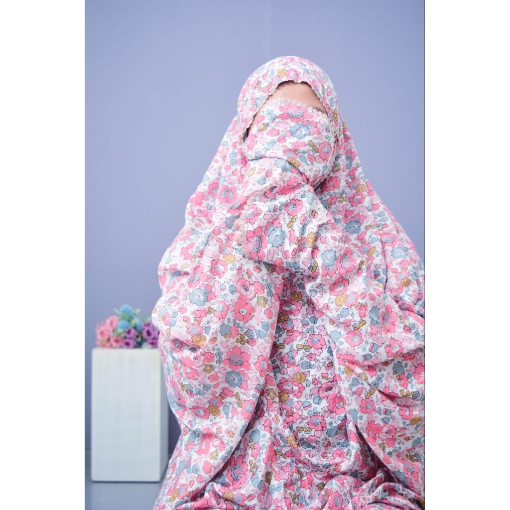 mukenah rayon,adem, mukenah terusan