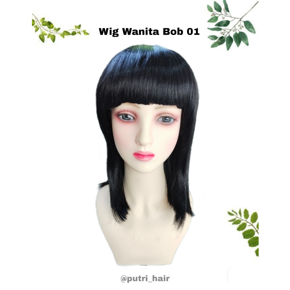Wig Wanita/Wig Bob 01/Wig Panjang Wanita/Wig Wanita Korea/Wig Poni Wanita