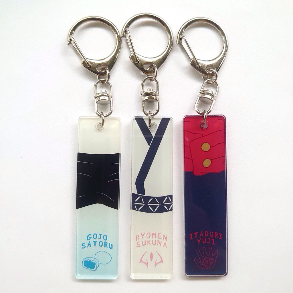 Jujutsu Kaisen Official Bar Acrylic Keychain Collection / Gantungan Kunci - Gojo Sukuna Yuuji