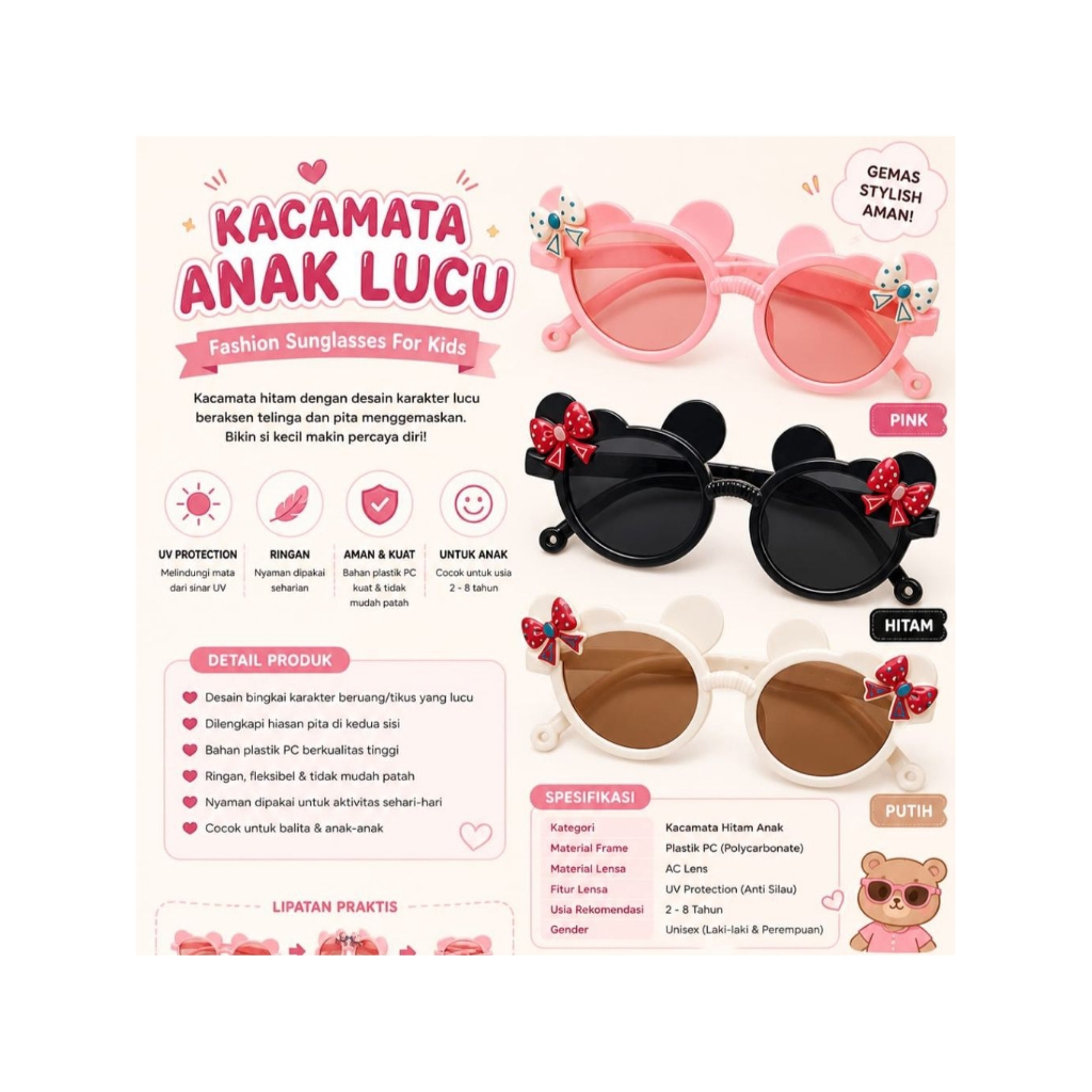 kaca mata anak lucu