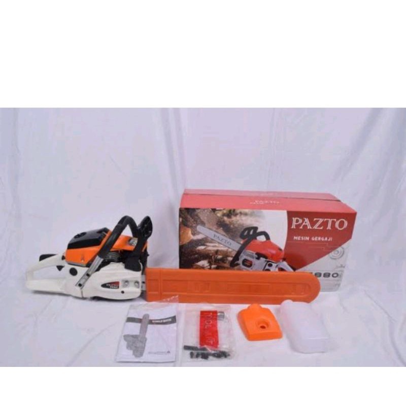 PAZTO Mesin ChainSaw 5880 22" 2 Tak // PAZTO Gergaji Potong Pohon Kayu B22INC