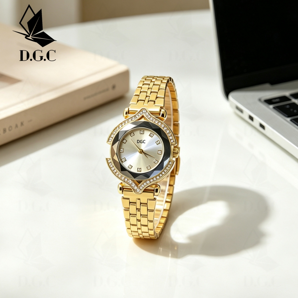 DGC 10668 Jam Tangan Wanita dgc Dial Luxury Strap Stainless Adjustable Fashion Korea Terbaru  Analog