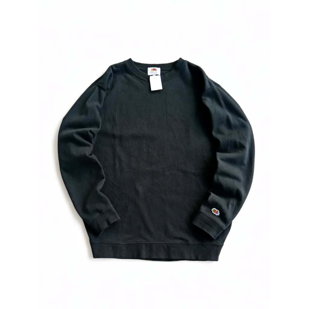 FRUIT OF THE LOOM BASIC BLACK CREWNECK | SWEATER | CLWM