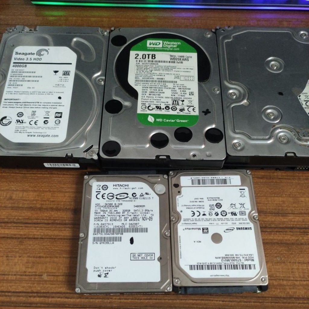Hardisk HDD 4tb 2tb 1tb 500gb Rusak Mati Total ambil semua
