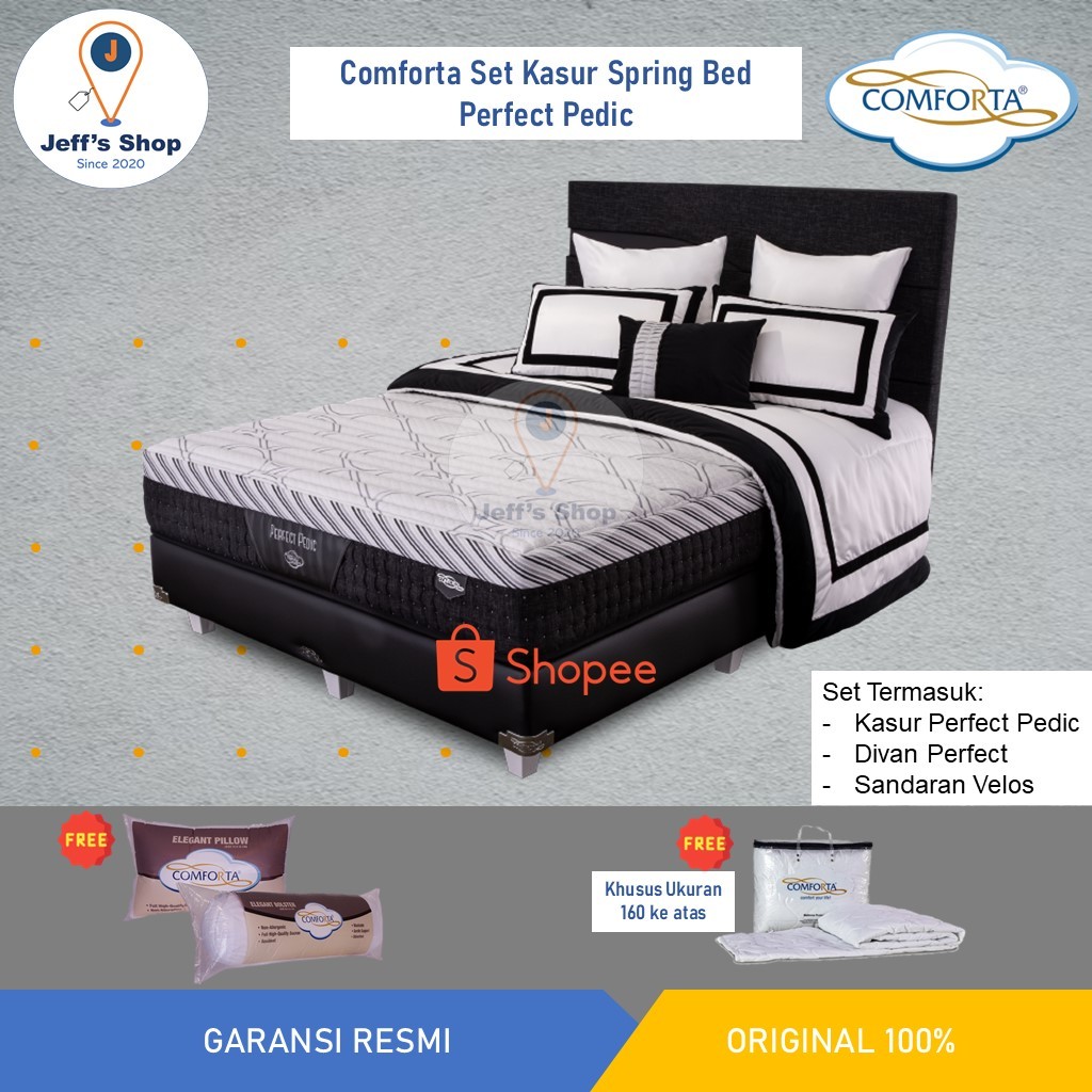 Comforta Set Kasur / Matras Spring Bed Perfect Pedic