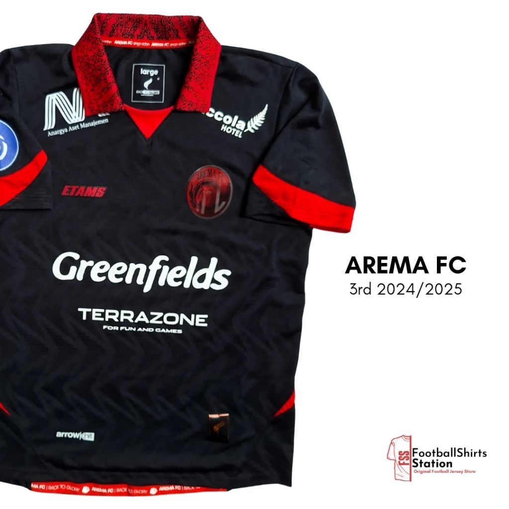 Jersey Arema FC 3rd 2024/2025 Player Issue Nameset Oliveira Size L Original Etams