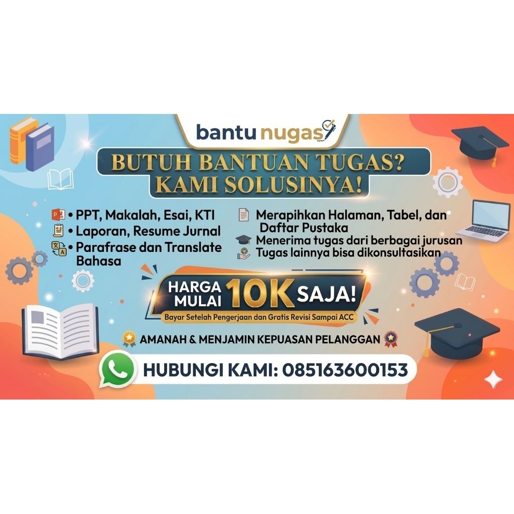 J0k1 Tugas PPT/KTI/Esai/Resume/Makalah/Artikel Jurnal dll.