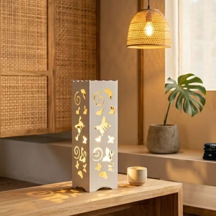(FREE PETI KAYU) Lampu meja /lampu tidur/lampu nakas /lampu hias