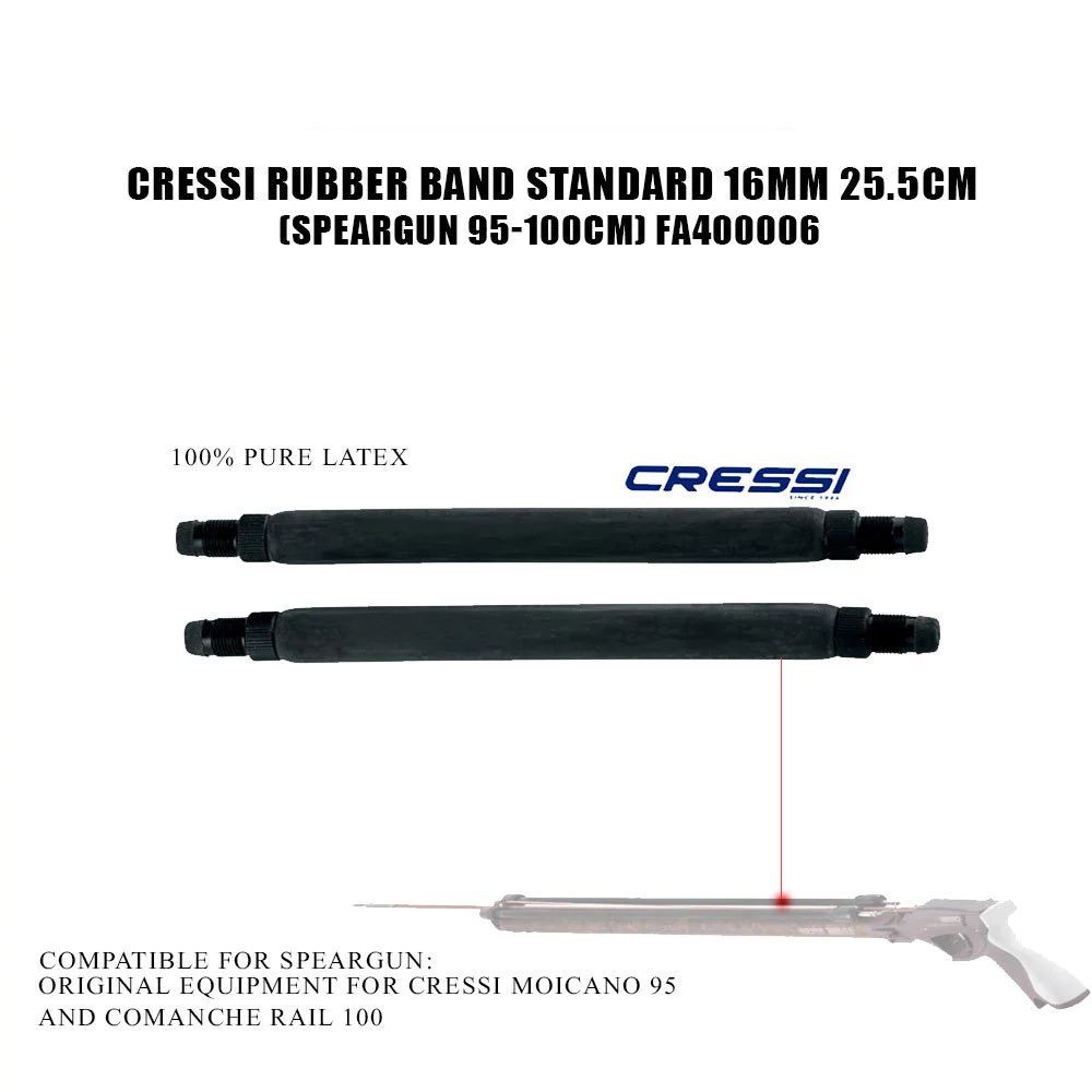 Cressi Rubber Band Standard 16mm 25.5cm (Speargun 95-100cm) FA400006  / Tali Karet Speargun Cressi M
