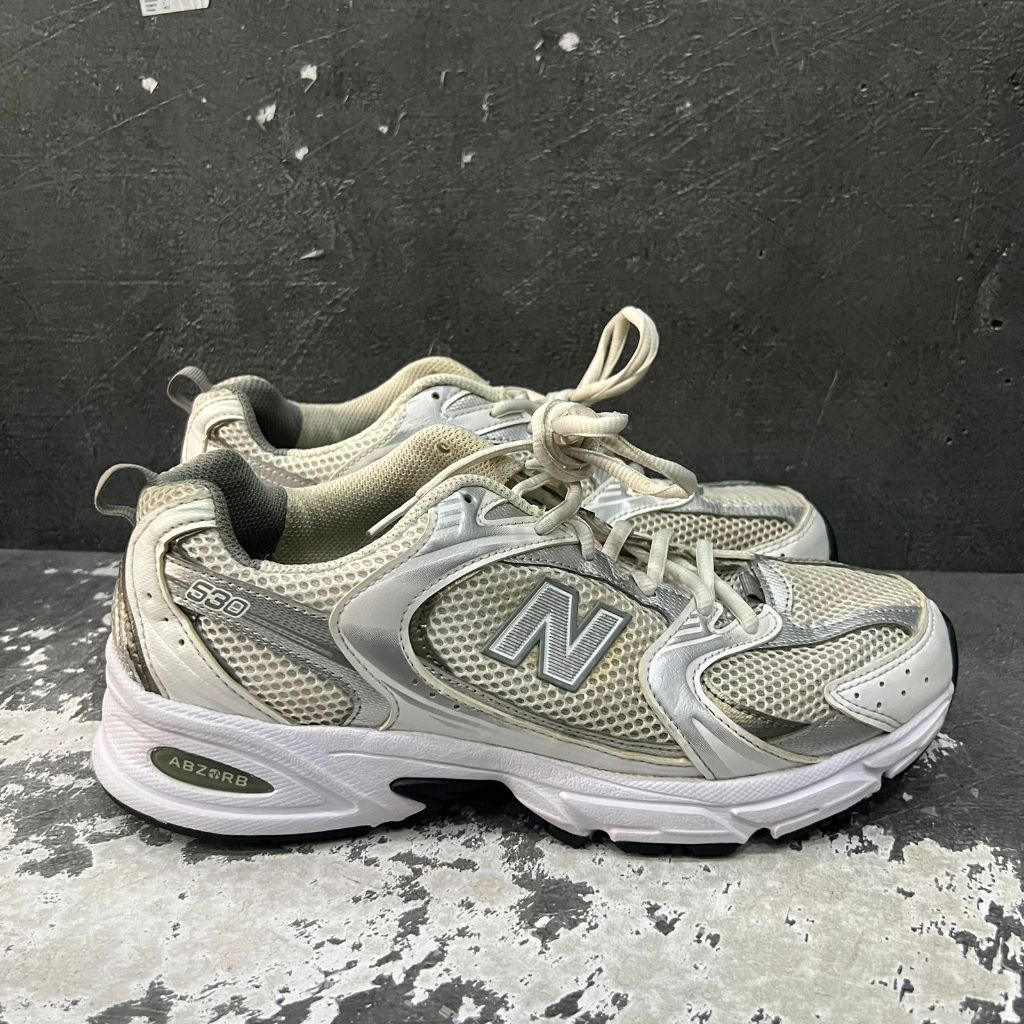 NB 530 White Silver Metallic