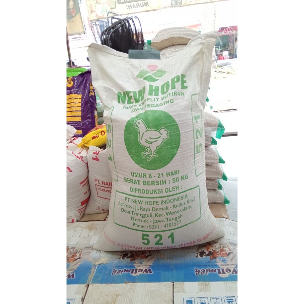 New Hope 521 | pakan ayam pedaging | voor ayam | pur ayam