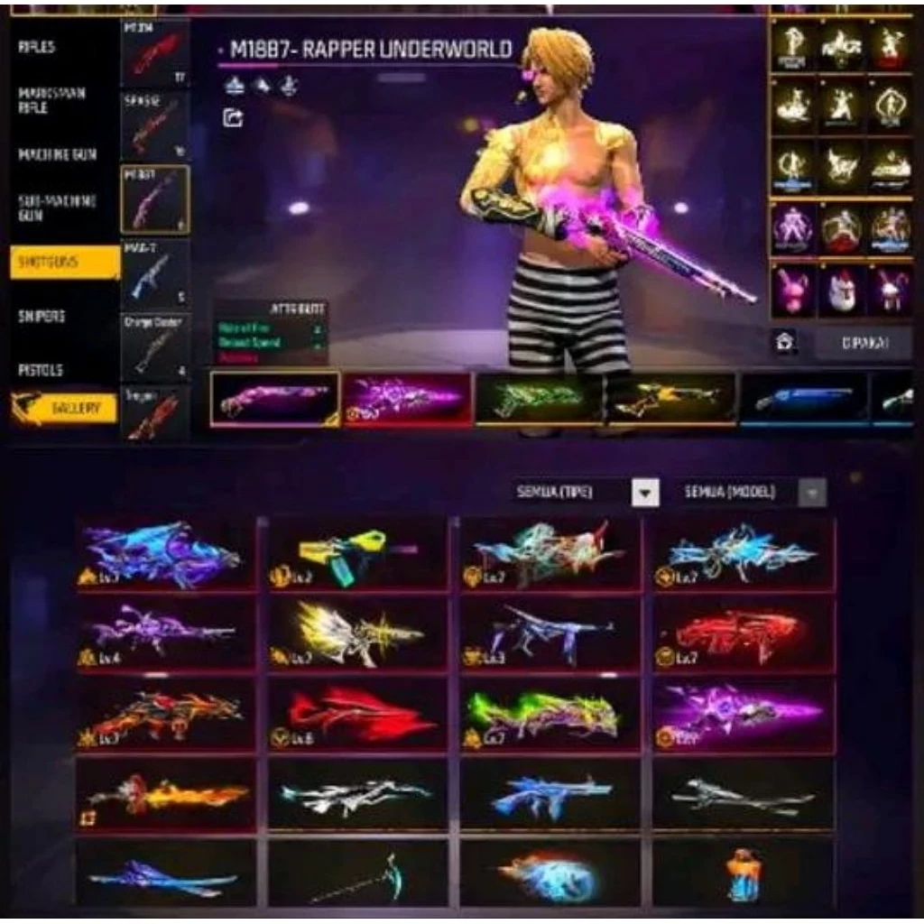Mumer akun games fire free sultan lengkap