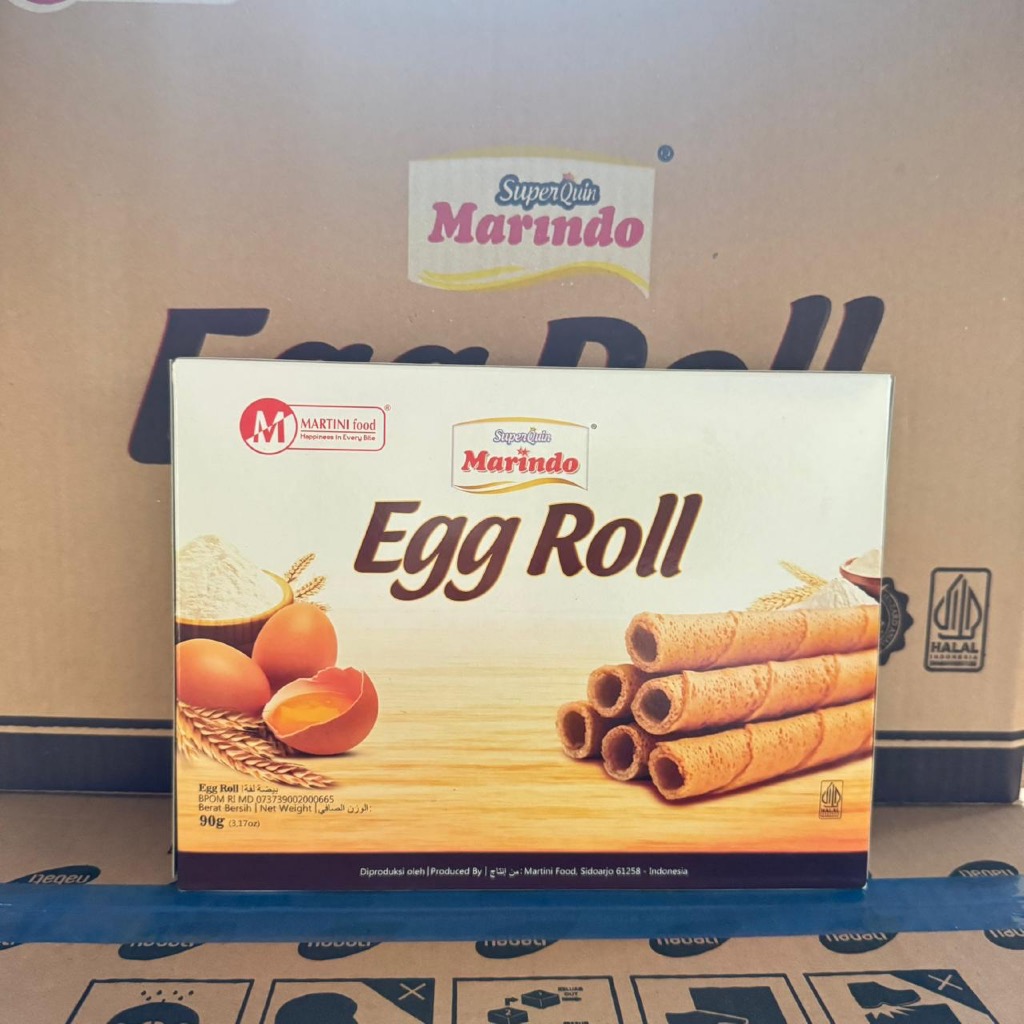 Marindo egg roll 90gr 1 karton isi 24 termurah