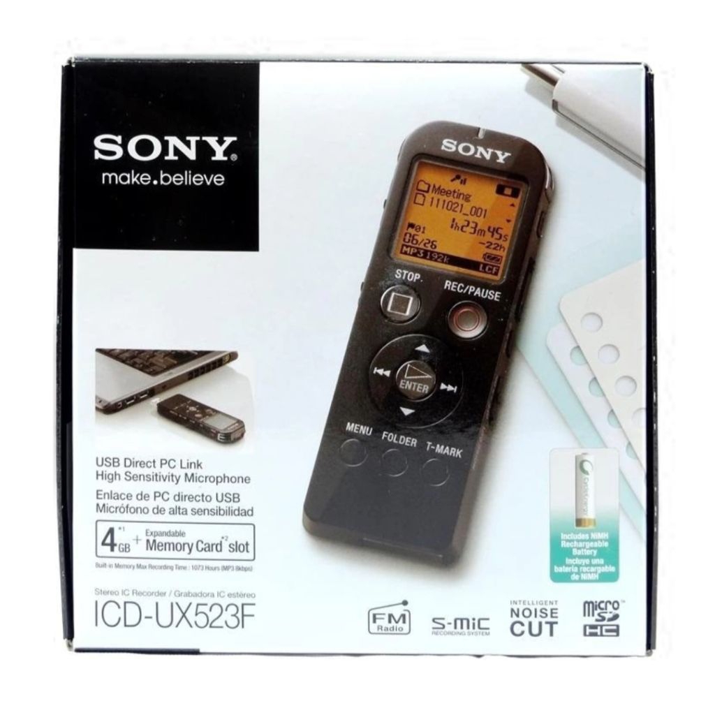SONY VOICE RECORDER ICD UX523F PEREKAM SUARA