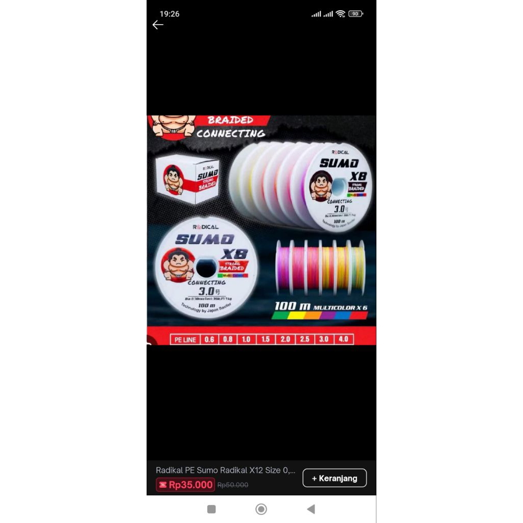 Senar PE Radical Sumo X12 Conecting