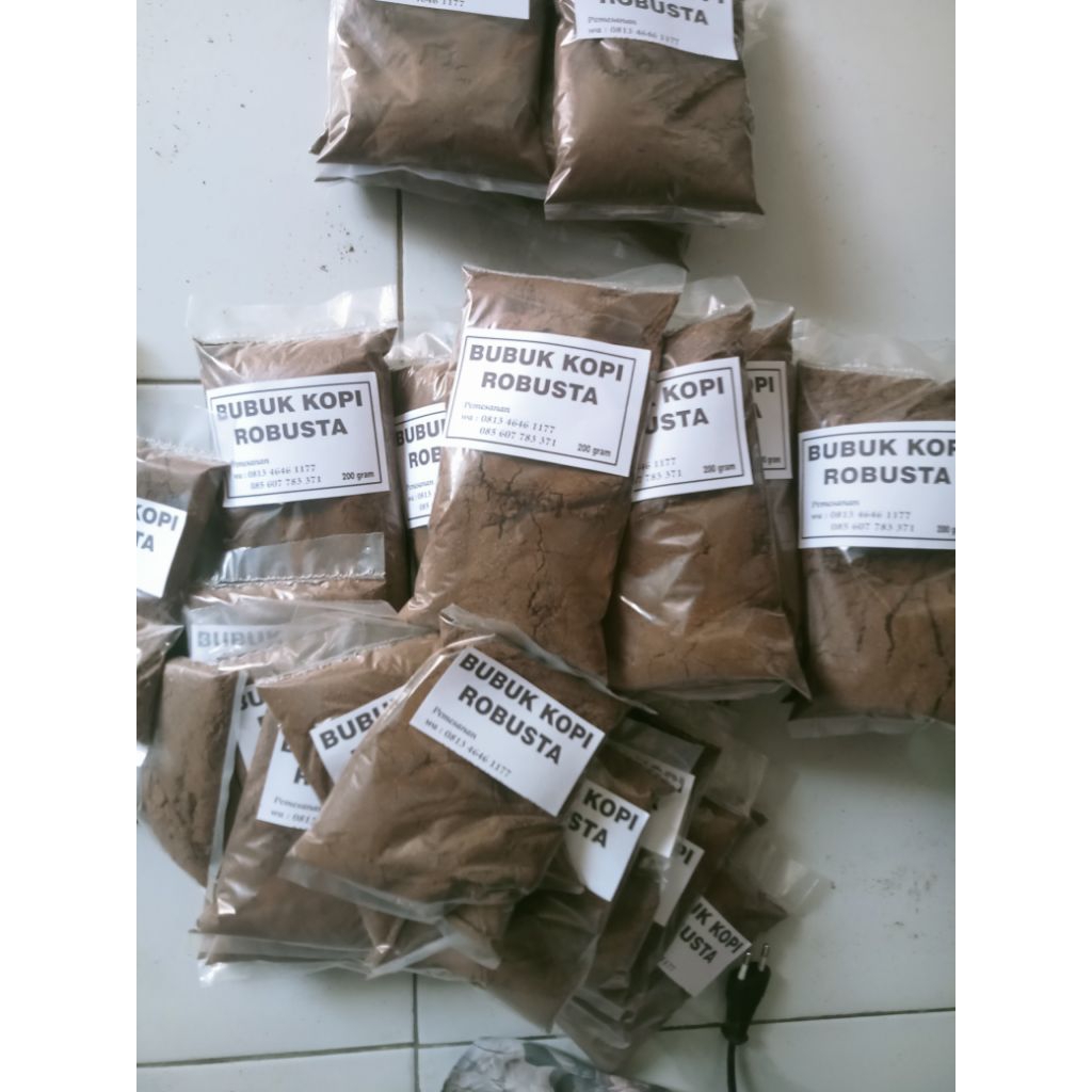(1kg)bubuk kopi robusta asli tanpa campuran