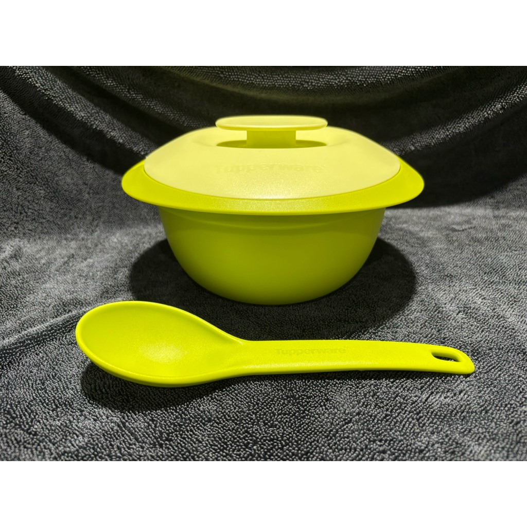 petite blossom soup server with deep spoon tupperware