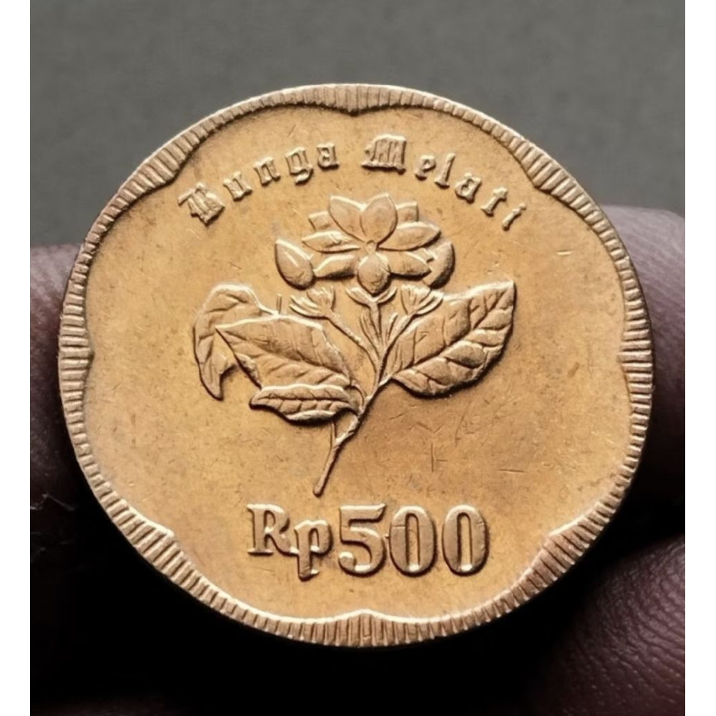koin 500 melati 1992 bagus kinclong original