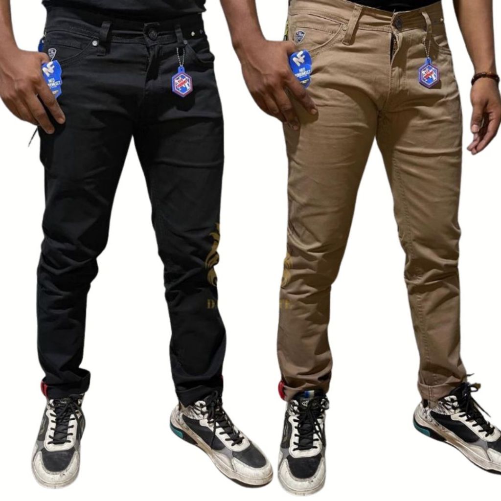 CELANA KANVAS ORIGINAL STRETCH KANVAS PANJANG PRIA SLIM FIT NEO SIZE 28-39