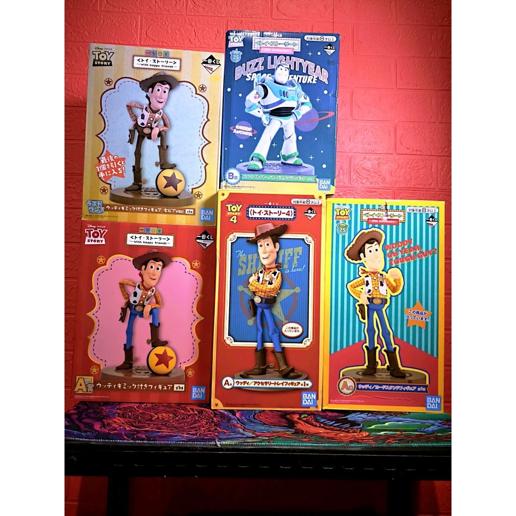 bandai ichiban kuji toy story woody & buzz