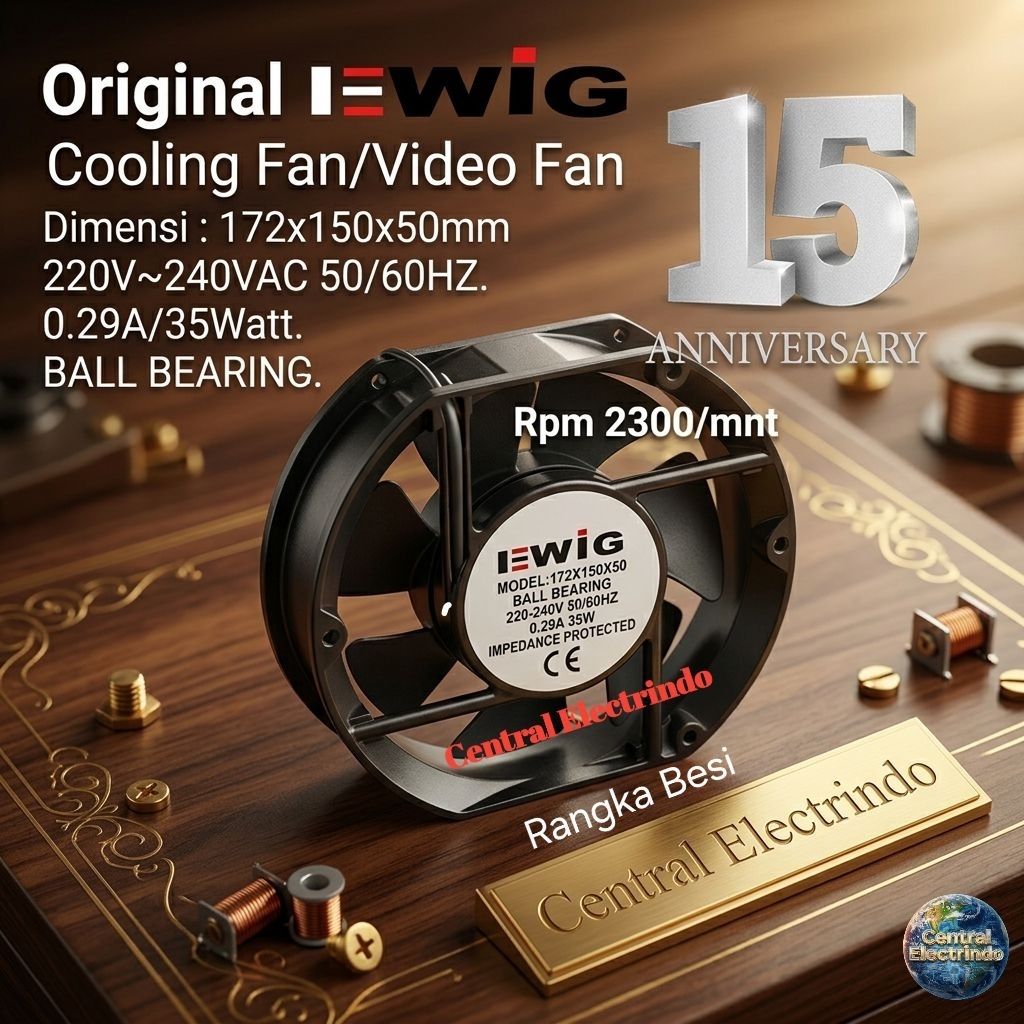 Cooling Fan Video Fan 172x150x50mm Ball Bearing EWIG.
