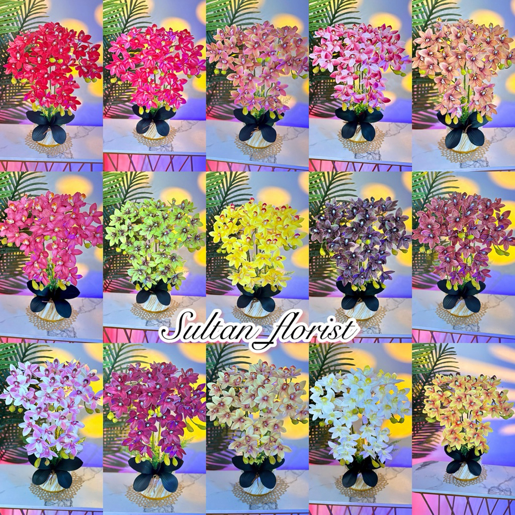 ANGGREK LATEX CYMBIDIUM 5cabang 50kuntum