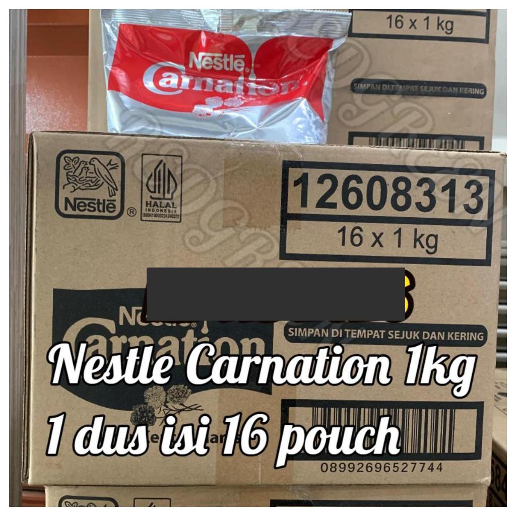 Susu Nestles SKM Carnation 1kg 1dus isi 16pcs susu krimer kental manis carnation pouch 1kg isi 16pcs