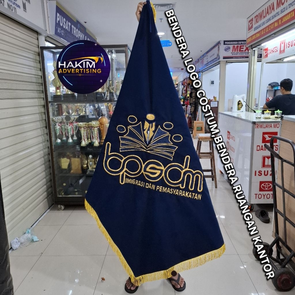 BENDERA BUAT TIANG PATAKA LOGO BORDIR BERKUALITAS