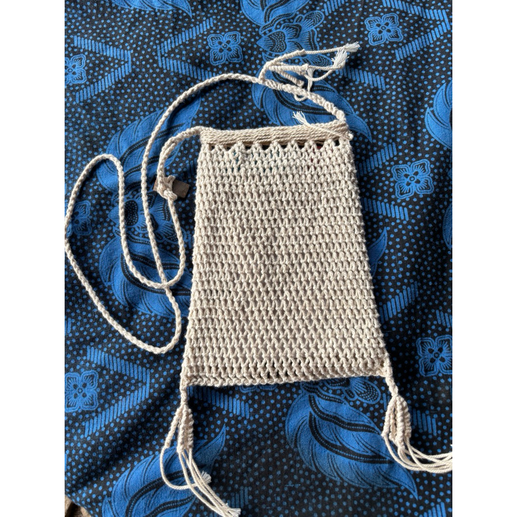 tas koja rajut benang bahan katun