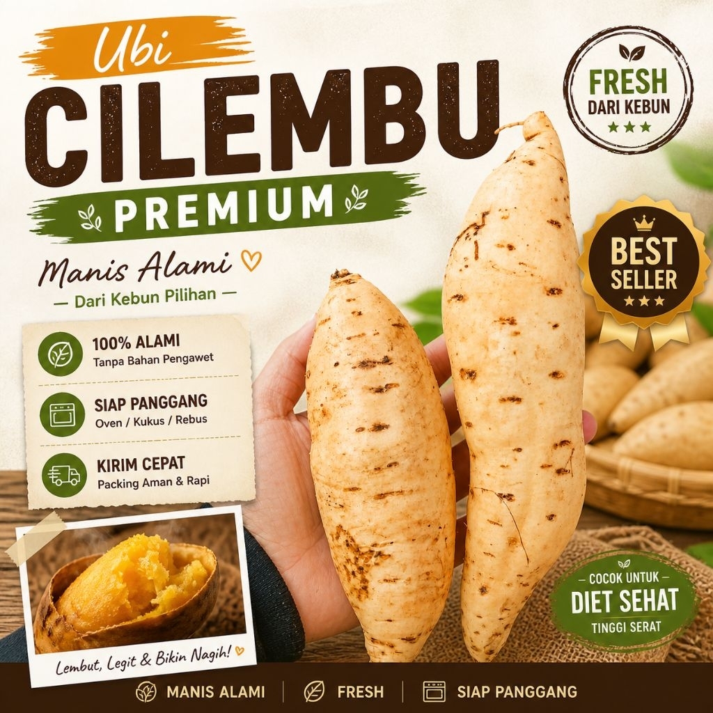 ubi Cilembu SIMADU manis legit ukuran sedang ( ARBEN ) harga perkilo best seller