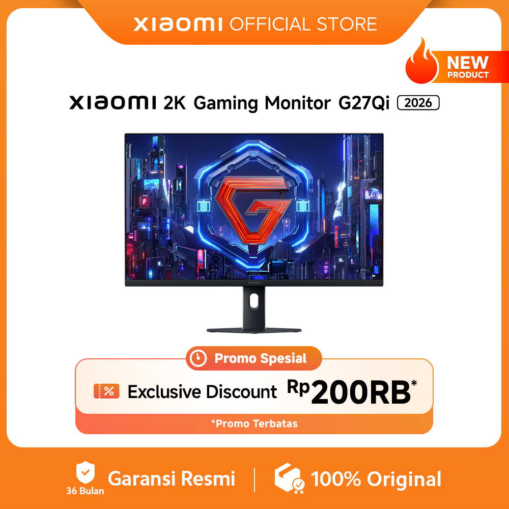 Xiaomi 2K Gaming Monitor G27Qi 2026 | Resolusi QHD Fast IPS untuk Visual Tajam & Responsif | Refresh