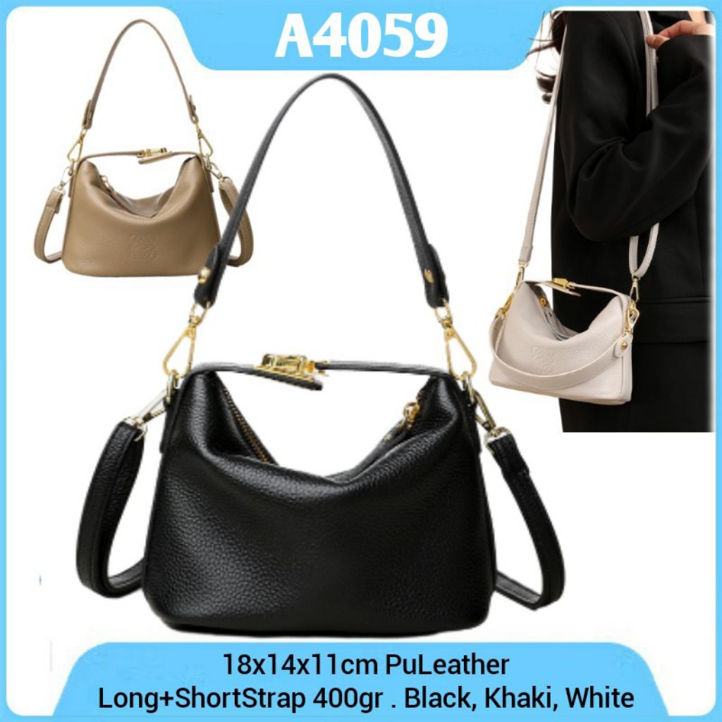Gij. Tas Selempang Ember Slingbag Handbag Bucketbag  A4059 1kg3 LEATHER BUCKET WOMAN SLING HAND BAG 