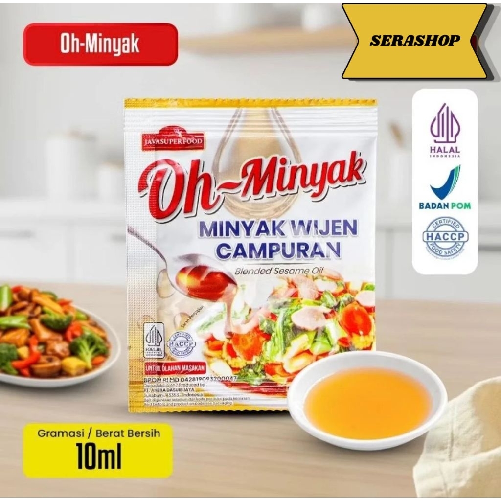 (HALAL) Oh Minyak Wijen Campuran Sachet Kemasan Praktis 10ML / Sesame Oil Sachet / MInyak Wijen Sach