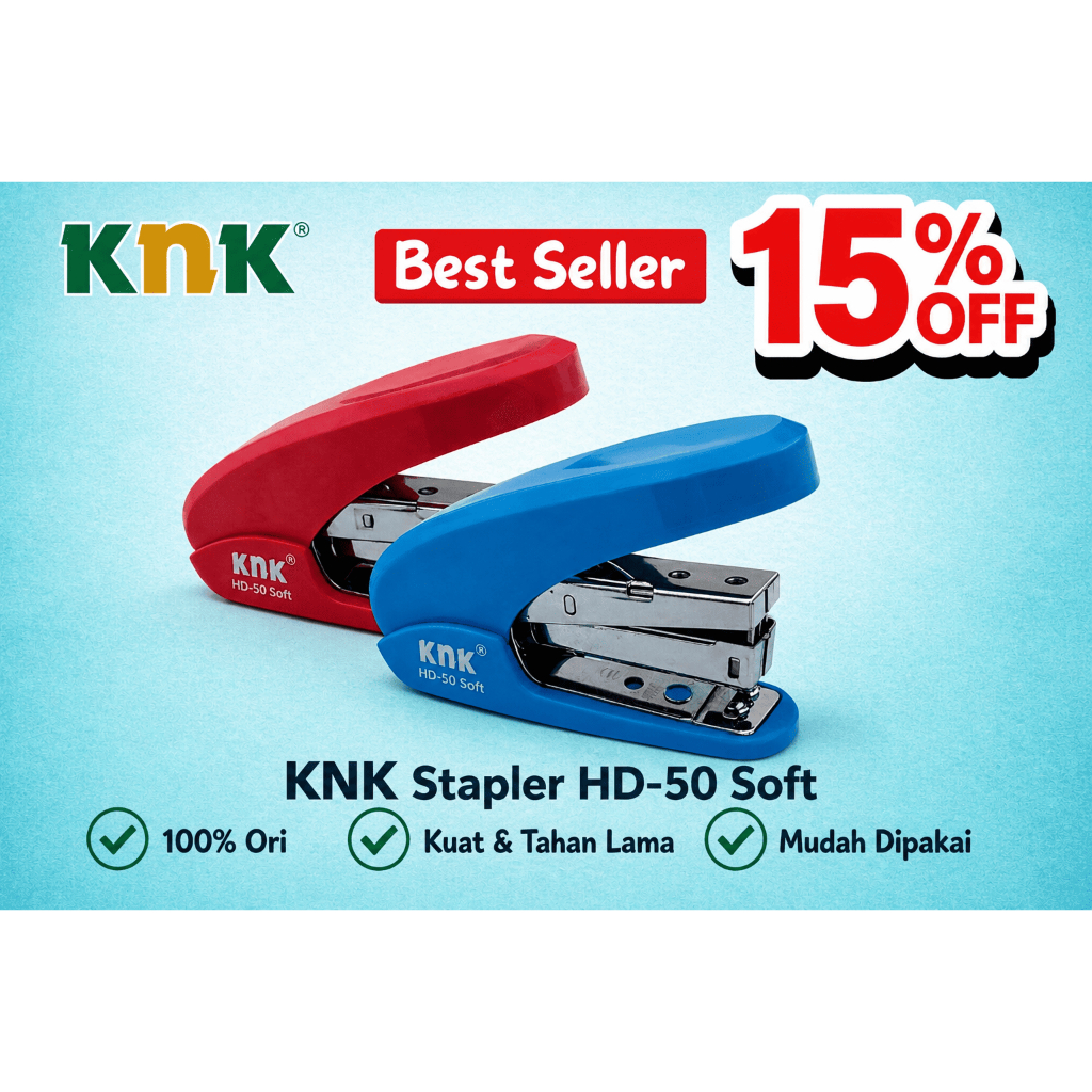 KNK Stapler HD-50 Soft – Stapler Kantor Kuat & Nyaman Digunakan