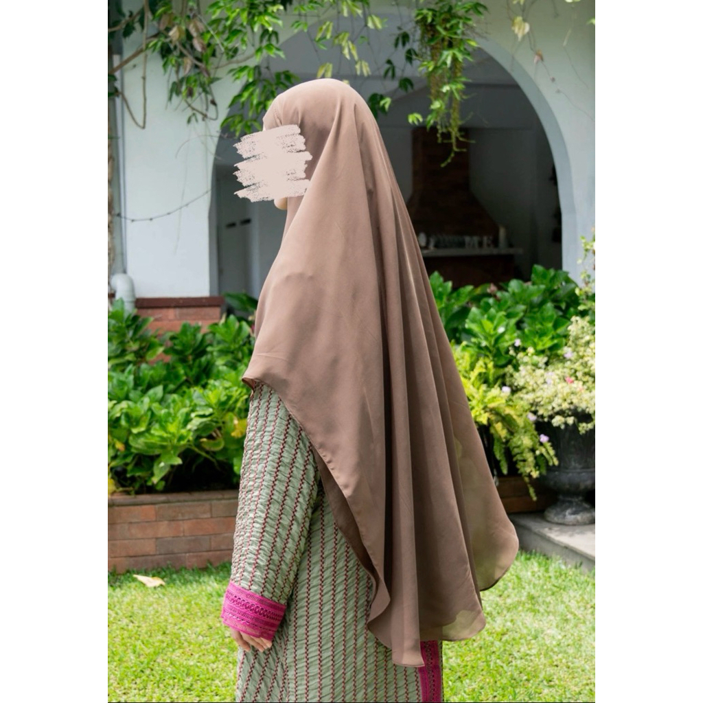preloved khimar aden x wardah itsar warna noir