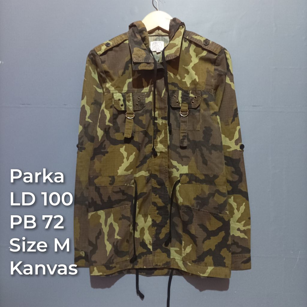 jacket parka army loreng second | jacket bekas pakai