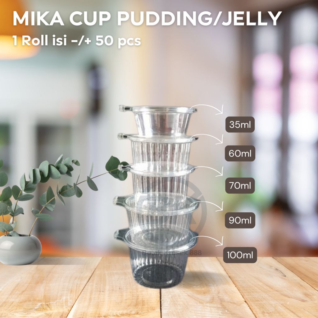 Cup Puding Tutup Sambung | Cup Sambal | Mika Puding