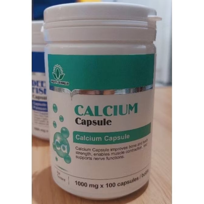 CALCIUM CAPSULE GREEN WORLD ORIGINAL - OBAT OSTEOPOROSIS- TULANG KEROPOS- PENGAPURAN- PENINGGI BADAN