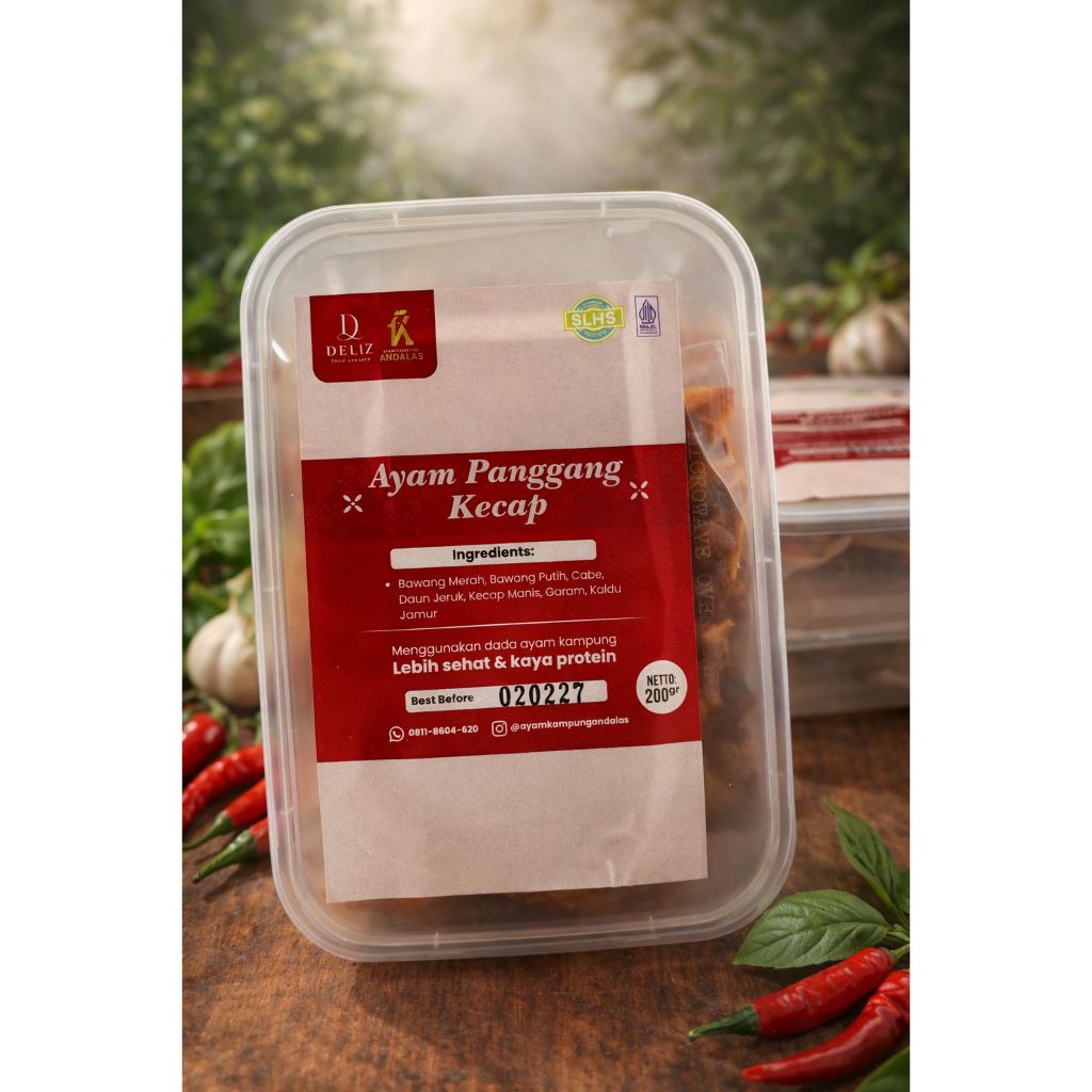 Ayam Panggang Kecap Ayam Kampung Andalas Lauk Siap Saji Higienis 200gr