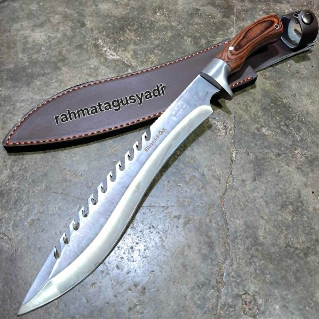 Original Pisau Outdoor Pisau Berkemah Luar Ruangan Knife Survival Black Fox