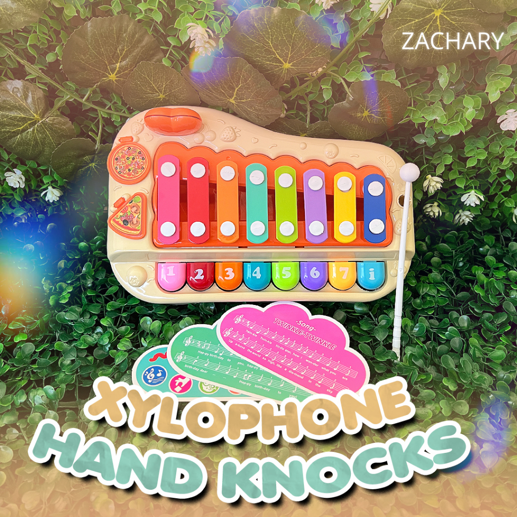 HAND XYLOPHONE / MAINAN MUSIKAL XYLOPHONE KAYU ANAK HAND KNOCK XYLOPHONE MUSIC