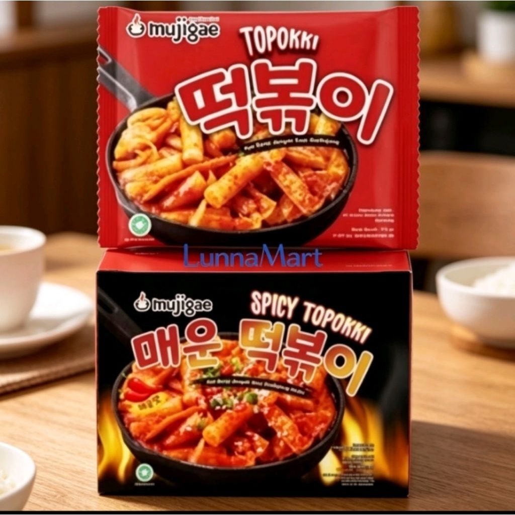Mujigae Topokki Instan 170g - Original/spicy. praktis/Halal