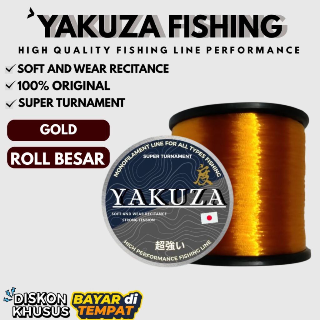 senar pancing yakuza gold 1800m senar pancing super kuat senar pancing kuat anti keriting