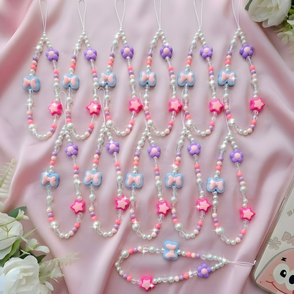 (12 pcs) Gantungan Hp Phone Strap Gantungan Tas Bag Charm Gantungan Kunci Keychain Barang Grosir Aks