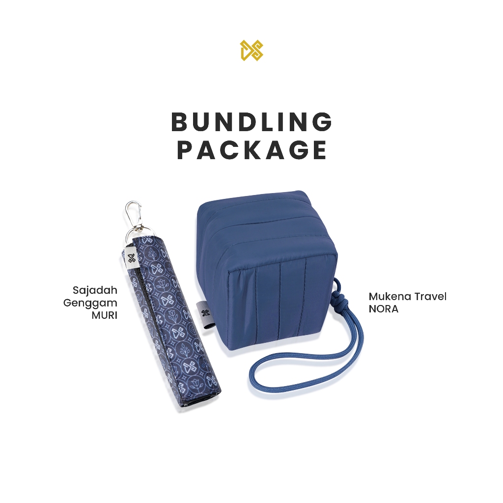 DS Modest - Paket Mukena Travel Nora 2 in 1 dan Sajadah Genggam Travel MURI