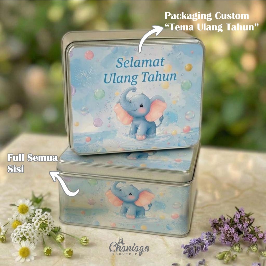 (BOX KALENG ONLY) KADO ULANG TAHUN/KADO WISUDA/KALENG CUSTOM / KALENG POLOS / SOUVENIR HADIAH LEBARA