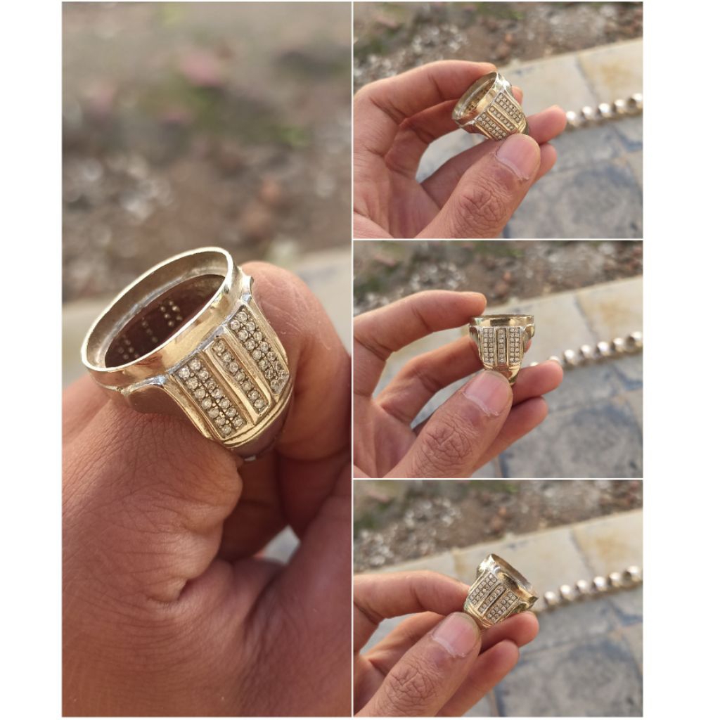 RING KUNINGAN IKETAN BATU AKIK EMBAN BATU AKIK CINCIN MEWAH BAHAN KUNINGAN SARI