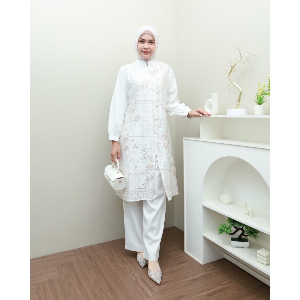 NAIZA Long Tunik- Pakaian Wanita by Hijab Mamah icis