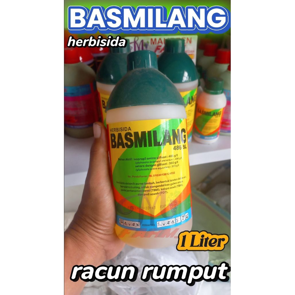 HERBISIDA BASMILANG 486SL  RACUN RUMPUT BASMILANG KEMASAN 1 LITER
