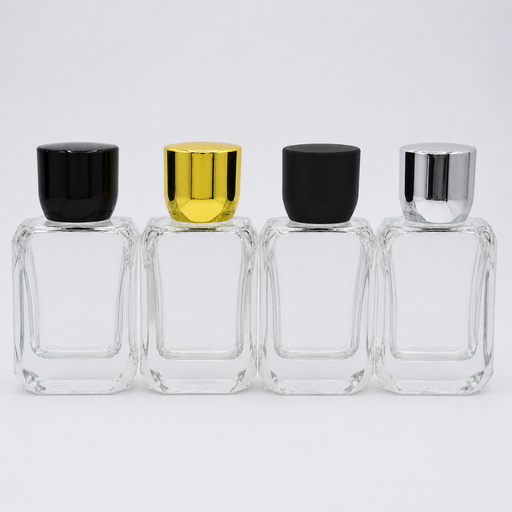 [PERLUSIN] BOTOL PARFUM KOSONG 35 ML SEMI PRESS TUTUP MYKNS SILVER/GOLD/HITAM MATTE/GLOSSY